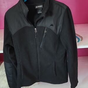 Snozu Black Softshell-Panel Fleece Jacket